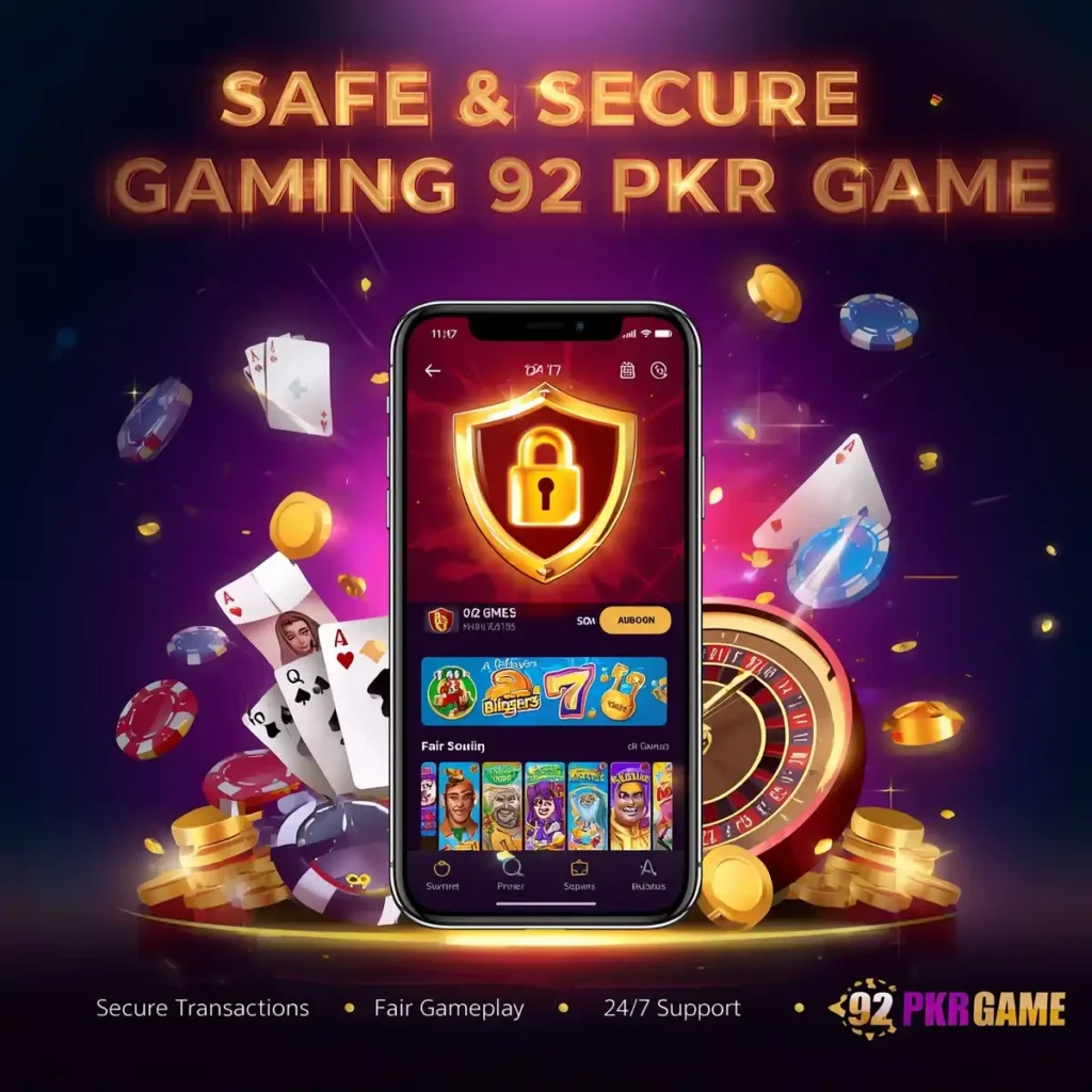 Safe & Secure Gaming on 92 PKR Game